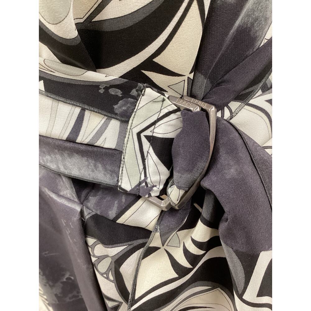 NWT Emilio Pucci Dress Womens SZS Silk Belt Pockets Knee Length Lightweight Gray - Picture 6 of 6